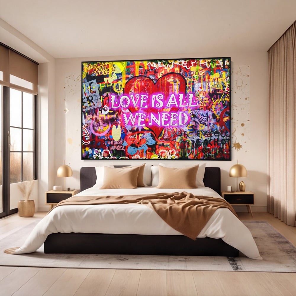 Fotoleinwand Leinwand Premium LuxCanva® A1157, Liebe ist alles, Liebe, Liebe, Romantik, leuchtende Farben