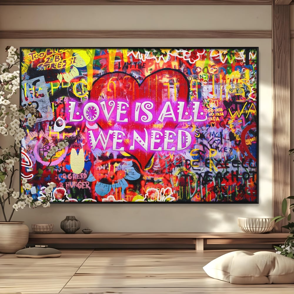 Fotoleinwand Leinwand Premium LuxCanva® A1157, Liebe ist alles, Liebe, Liebe, Romantik, leuchtende Farben