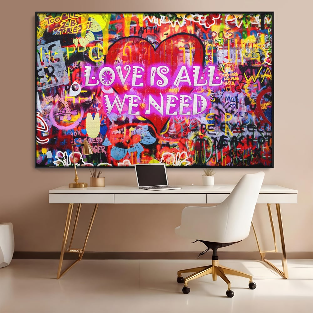 Fotoleinwand Leinwand Premium LuxCanva® A1157, Liebe ist alles, Liebe, Liebe, Romantik, leuchtende Farben