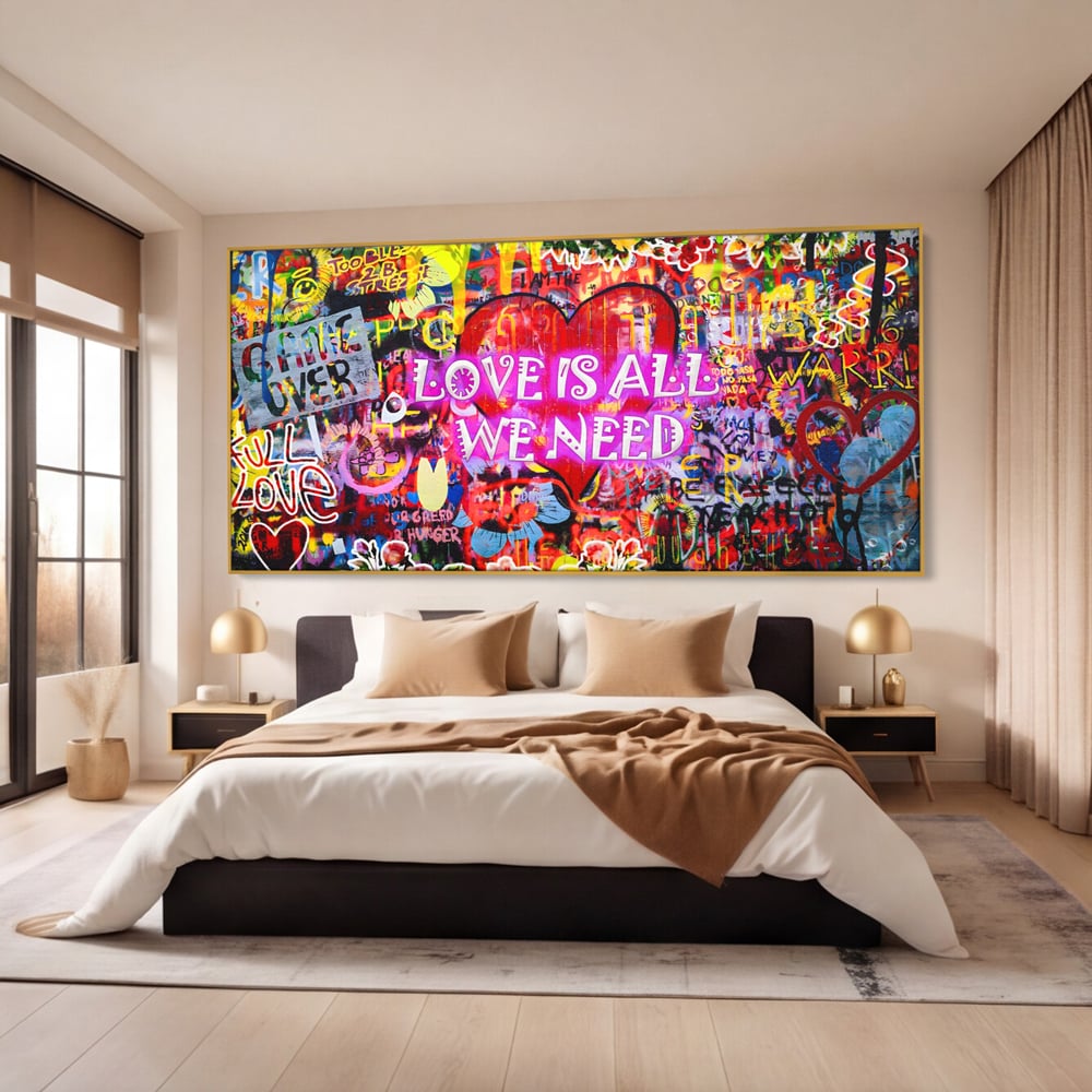 Fotoleinwand Leinwand Premium LuxCanva® A1157, Liebe ist alles, Liebe, Liebe, Romantik, leuchtende Farben