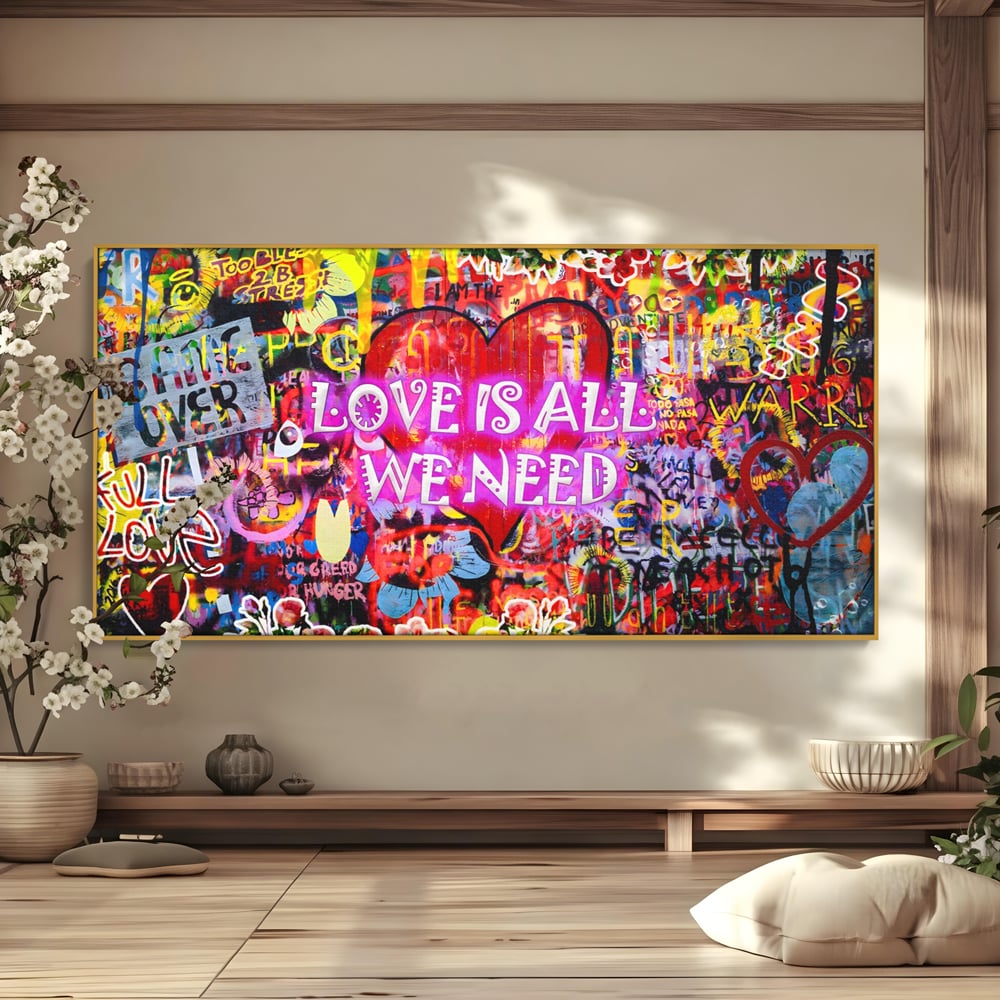 Fotoleinwand Leinwand Premium LuxCanva® A1157, Liebe ist alles, Liebe, Liebe, Romantik, leuchtende Farben