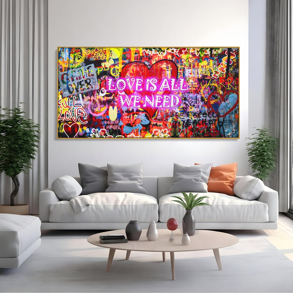 Fotoleinwand Leinwand Premium LuxCanva® A1157, Liebe ist alles, Liebe, Liebe, Romantik, leuchtende Farben