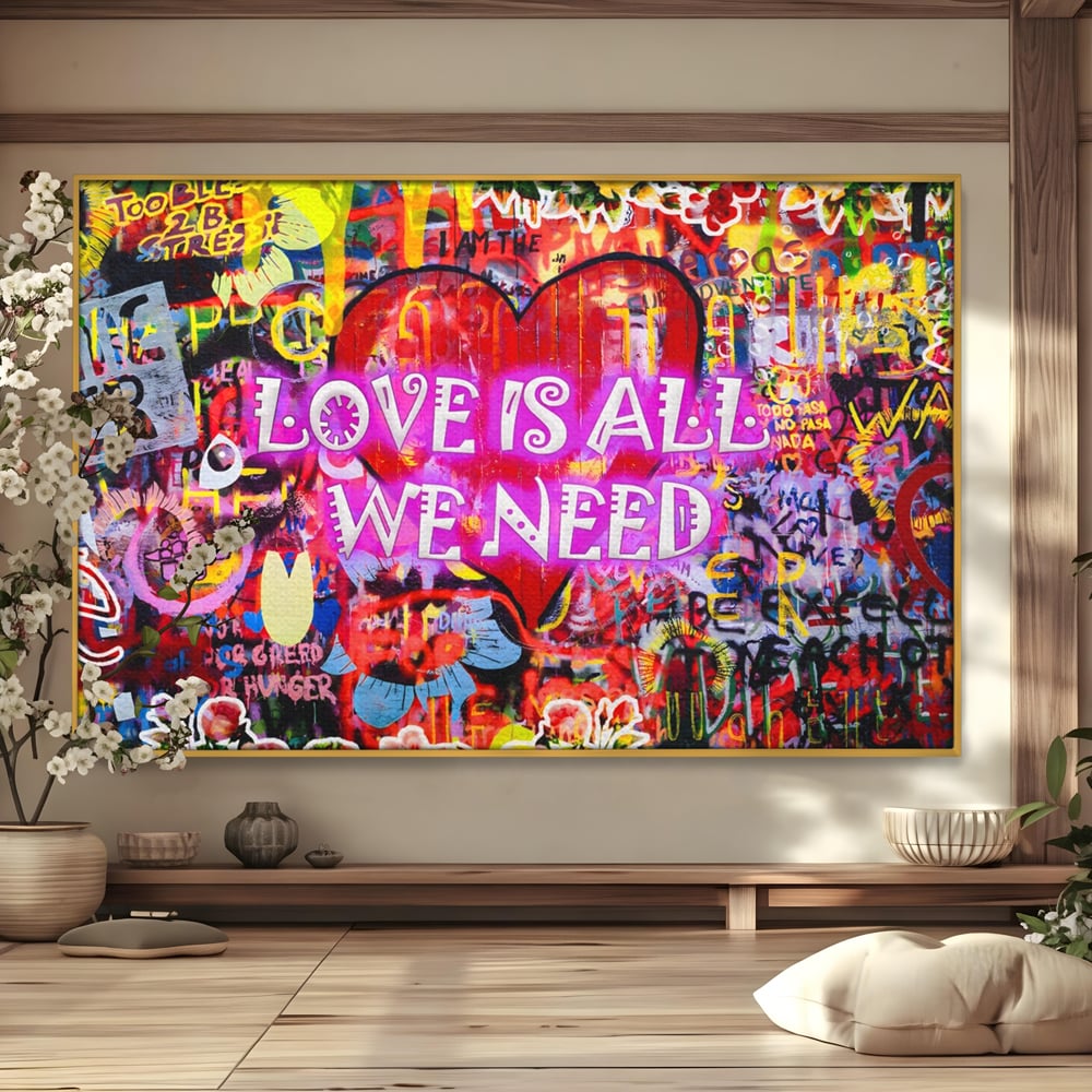 Fotoleinwand Leinwand Premium LuxCanva® A1157, Liebe ist alles, Liebe, Liebe, Romantik, leuchtende Farben