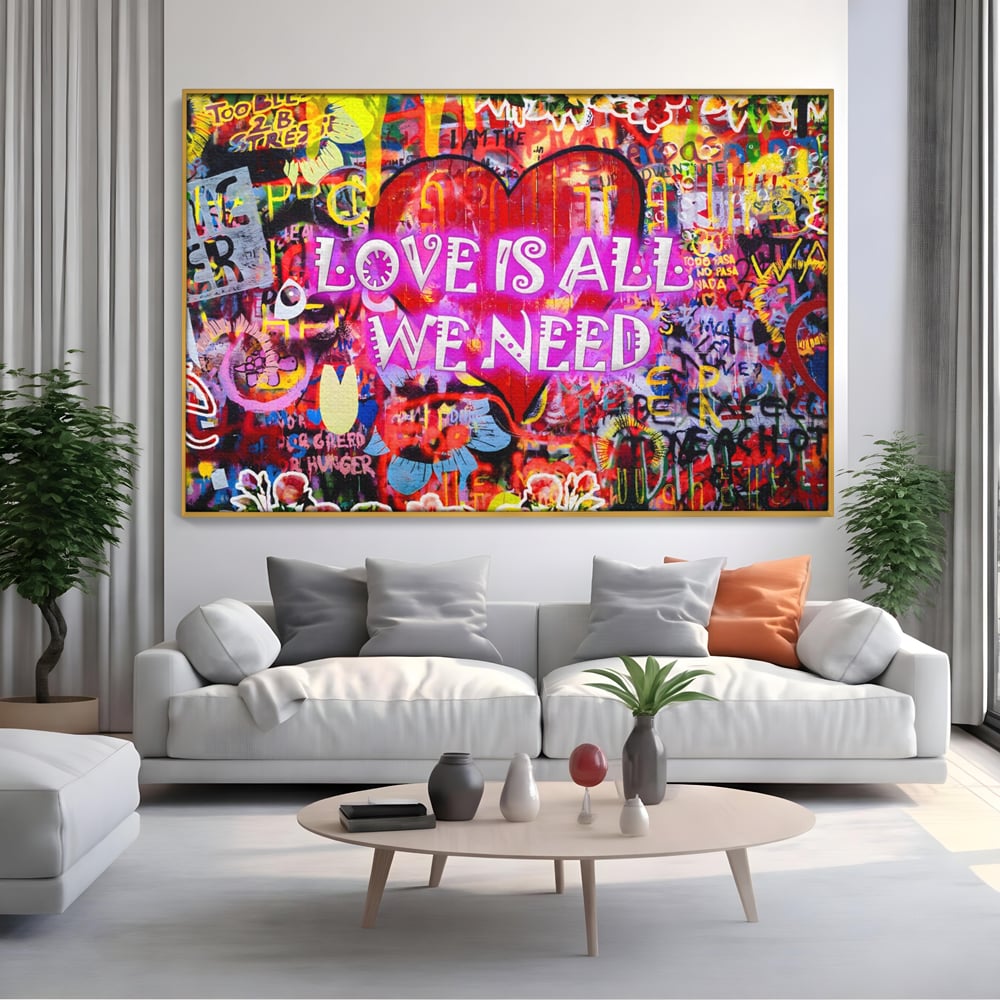 Fotoleinwand Leinwand Premium LuxCanva® A1157, Liebe ist alles, Liebe, Liebe, Romantik, leuchtende Farben