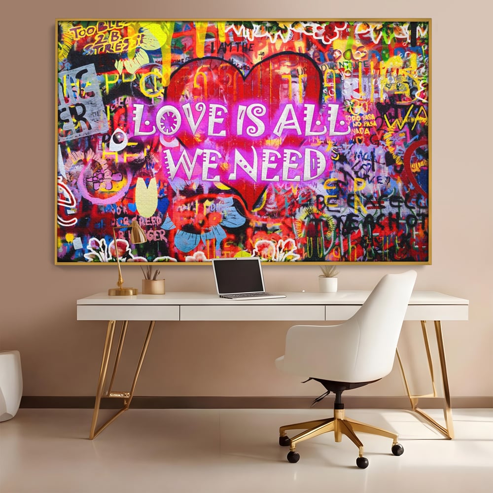 Fotoleinwand Leinwand Premium LuxCanva® A1157, Liebe ist alles, Liebe, Liebe, Romantik, leuchtende Farben