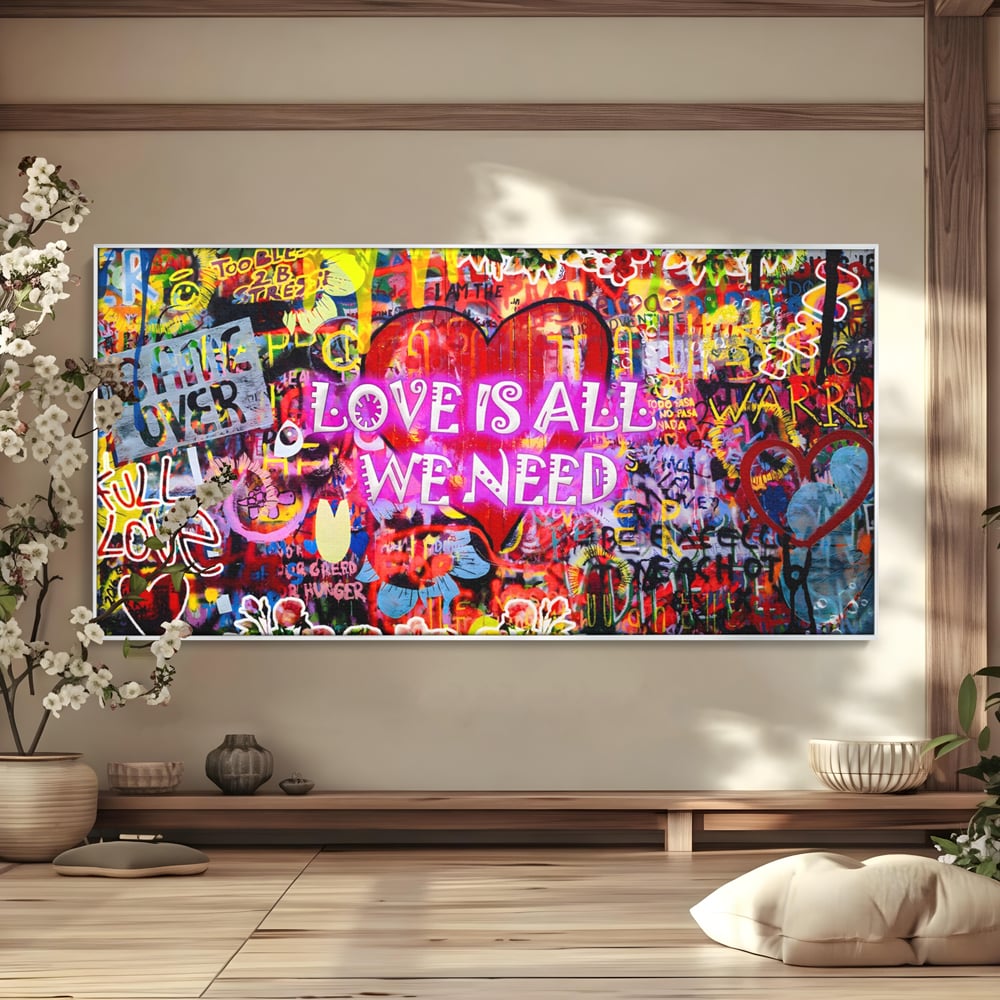 Fotoleinwand Leinwand Premium LuxCanva® A1157, Liebe ist alles, Liebe, Liebe, Romantik, leuchtende Farben