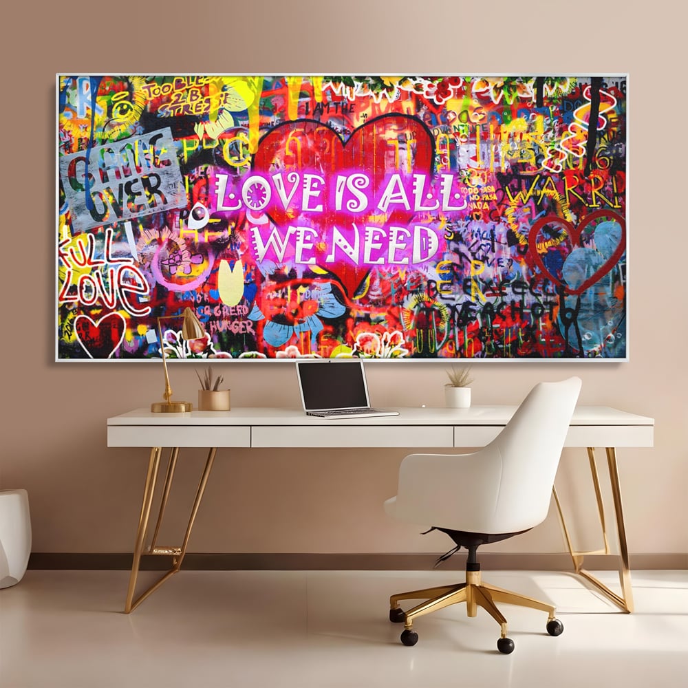 Fotoleinwand Leinwand Premium LuxCanva® A1157, Liebe ist alles, Liebe, Liebe, Romantik, leuchtende Farben