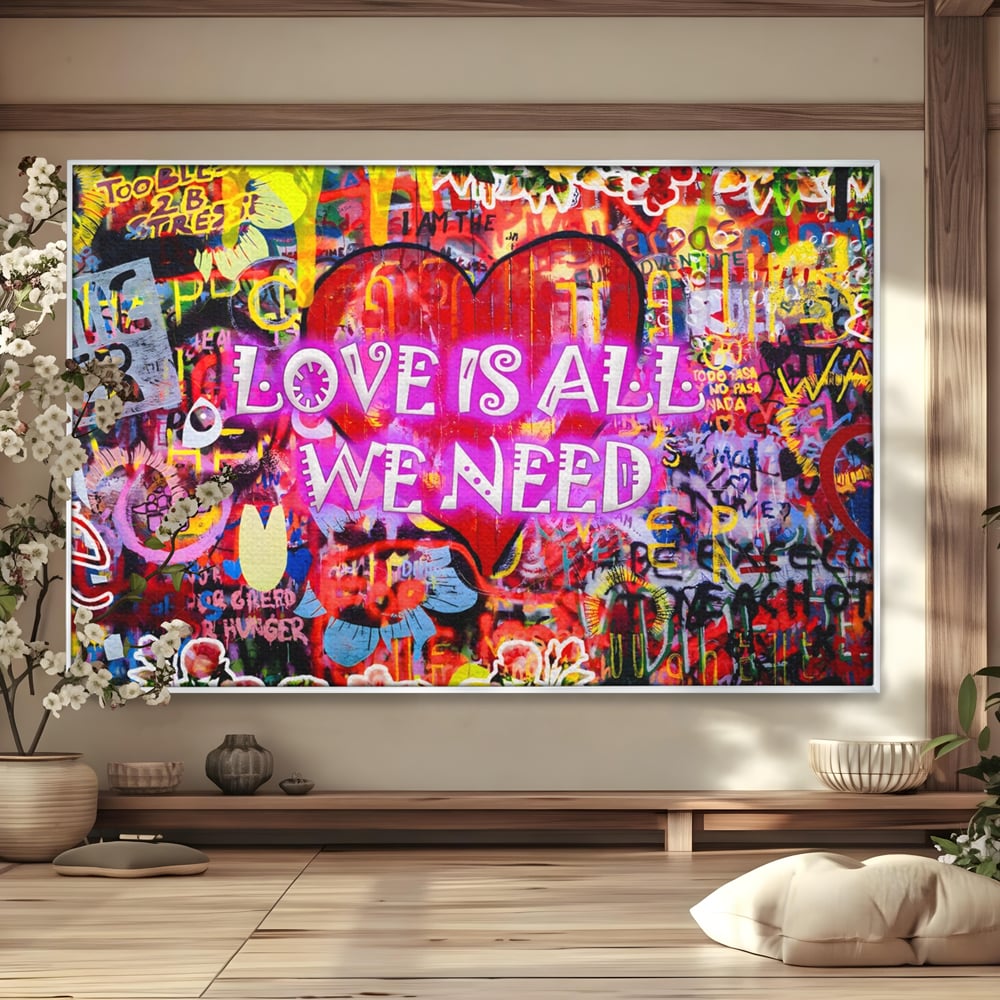 Fotoleinwand Leinwand Premium LuxCanva® A1157, Liebe ist alles, Liebe, Liebe, Romantik, leuchtende Farben