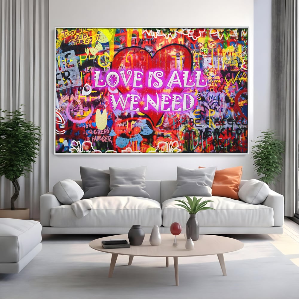 Fotoleinwand Leinwand Premium LuxCanva® A1157, Liebe ist alles, Liebe, Liebe, Romantik, leuchtende Farben