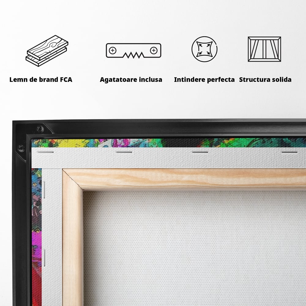 Leinwand Premium Canvas Wandbilder, LuxCanva® A1159, Gucci Regenbogen, Regenbogen, Graffiti, Marke, Timp, leuchtende Farben