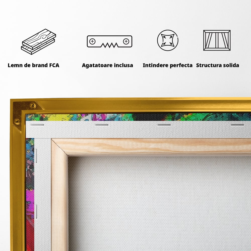 Leinwand Premium Canvas Wandbilder, LuxCanva® A1159, Gucci Regenbogen, Regenbogen, Graffiti, Marke, Timp, leuchtende Farben