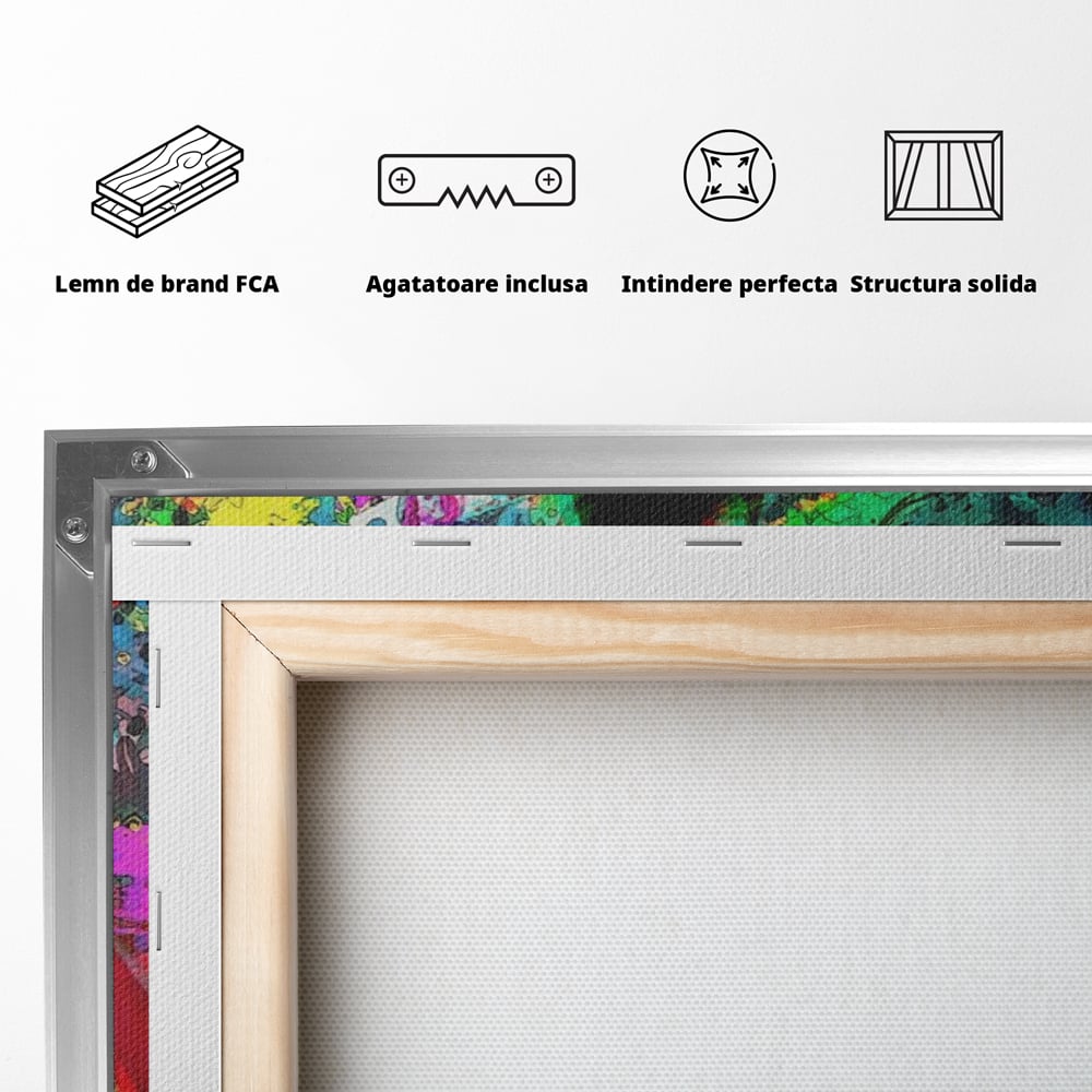 Leinwand Premium Canvas Wandbilder, LuxCanva® A1159, Gucci Regenbogen, Regenbogen, Graffiti, Marke, Timp, leuchtende Farben