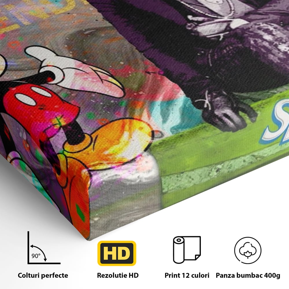 Tablou Canvas Premium, LuxCanva® A1160, Mickey Friends, Disney, Desene Animate, Motivational, Culori Vibrante