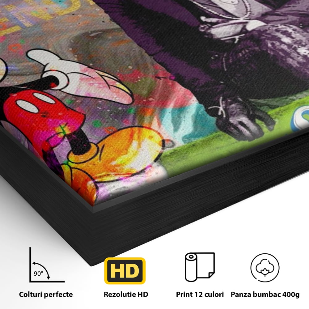 Tablou Canvas Premium, LuxCanva® A1160, Mickey Friends, Disney, Desene Animate, Motivational, Culori Vibrante