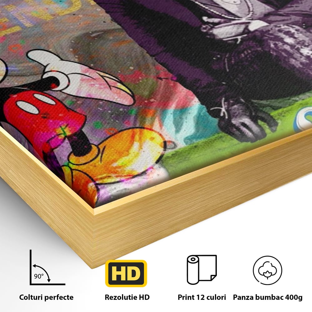 Tablou Canvas Premium, LuxCanva® A1160, Mickey Friends, Disney, Desene Animate, Motivational, Culori Vibrante