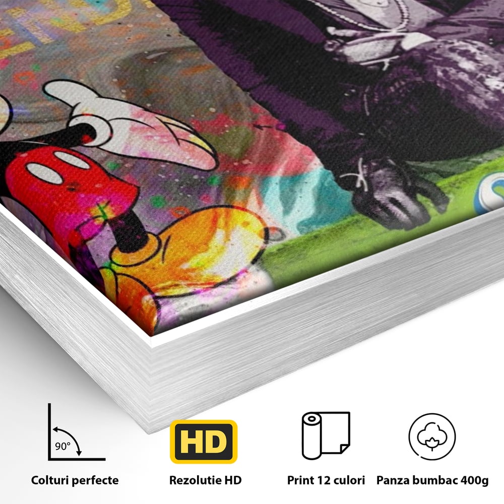 Tablou Canvas Premium, LuxCanva® A1160, Mickey Friends, Disney, Desene Animate, Motivational, Culori Vibrante