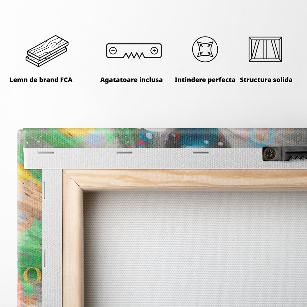 Tablou Canvas Premium, LuxCanva® A1160, Mickey Friends, Disney, Desene Animate, Motivational, Culori Vibrante