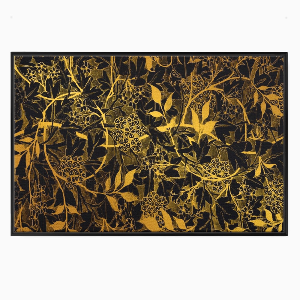 Tablou Canvas Premium LuxCanva® A1162, Flower Branch , Decorativ, Flori, Gold, Culori Vibrante