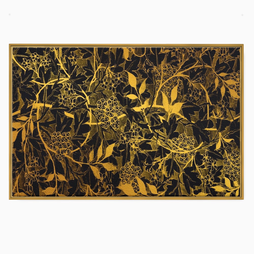 Tablou Canvas Premium LuxCanva® A1162, Flower Branch , Decorativ, Flori, Gold, Culori Vibrante