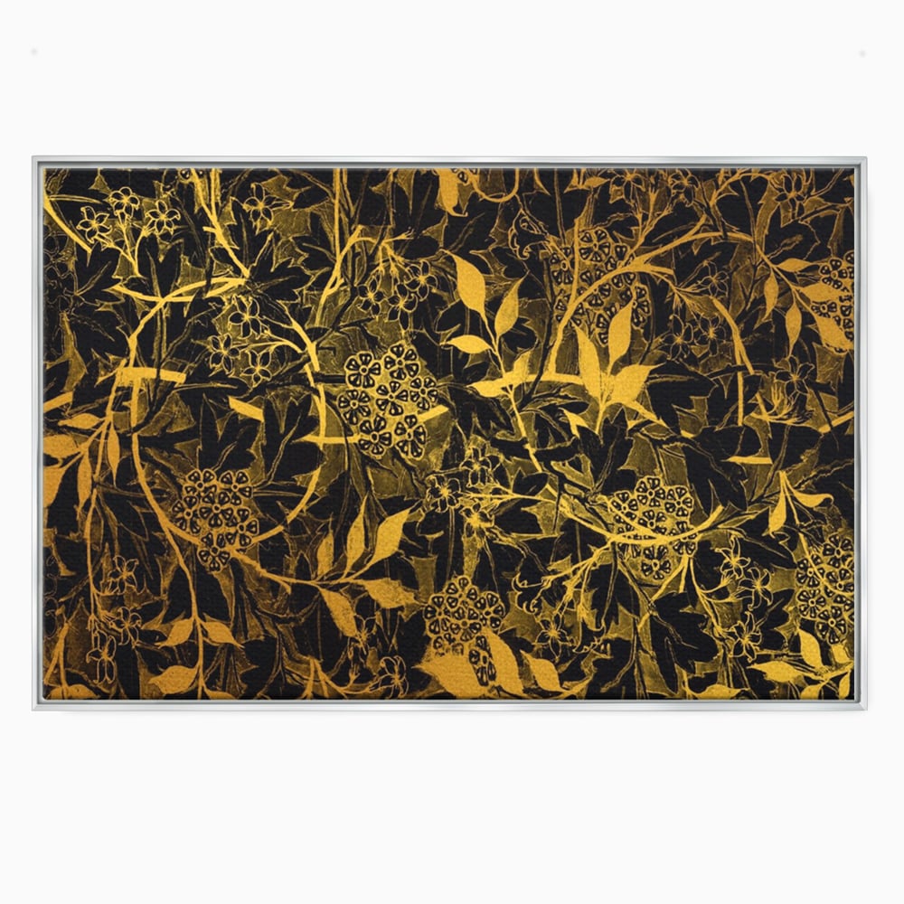 Tablou Canvas Premium LuxCanva® A1162, Flower Branch , Decorativ, Flori, Gold, Culori Vibrante
