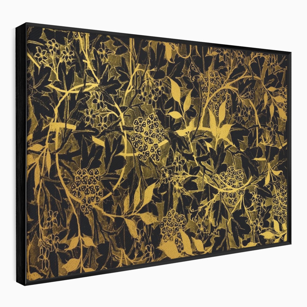 Tablou Canvas Premium LuxCanva® A1162, Flower Branch , Decorativ, Flori, Gold, Culori Vibrante