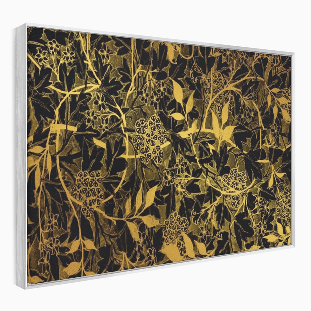 Tablou Canvas Premium LuxCanva® A1162, Flower Branch , Decorativ, Flori, Gold, Culori Vibrante