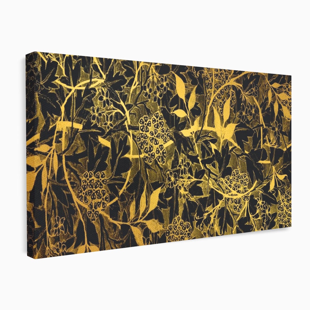 Tablou Canvas Premium LuxCanva® A1162, Flower Branch , Decorativ, Flori, Gold, Culori Vibrante