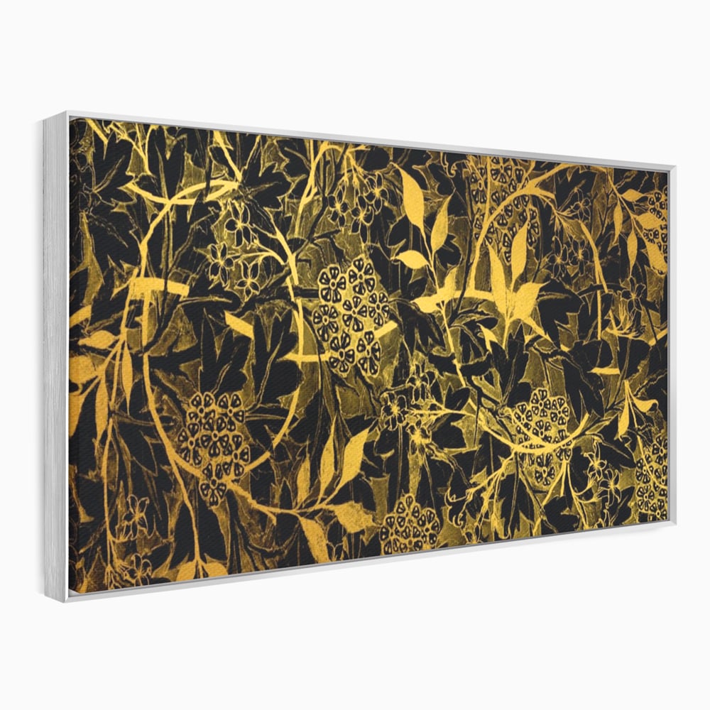 Tablou Canvas Premium LuxCanva® A1162, Flower Branch , Decorativ, Flori, Gold, Culori Vibrante
