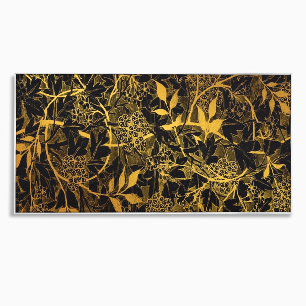 Tablou Canvas Premium LuxCanva® A1162, Flower Branch , Decorativ, Flori, Gold, Culori Vibrante