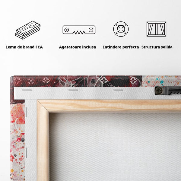 Tablou Canvas Premium LuxCanva® A1163, The Lady And Bag , Decorativ, Femeie, Pantofi, Luxury Brands, Culori Vibrante