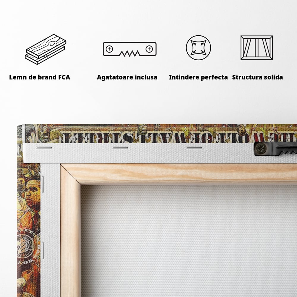 Leinwandbilder Premium LuxCanva® A1164, Wall Street , Dekorativ, Amerikanischer Film, DiCaprio, Der Wolf, Kräftige Farben