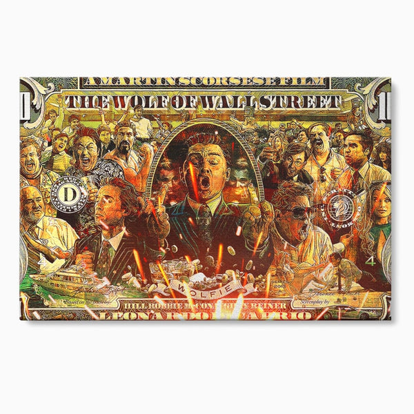 Leinwandbilder Premium LuxCanva® A1164, Wall Street , Dekorativ, Amerikanischer Film, DiCaprio, Der Wolf, Kräftige Farben