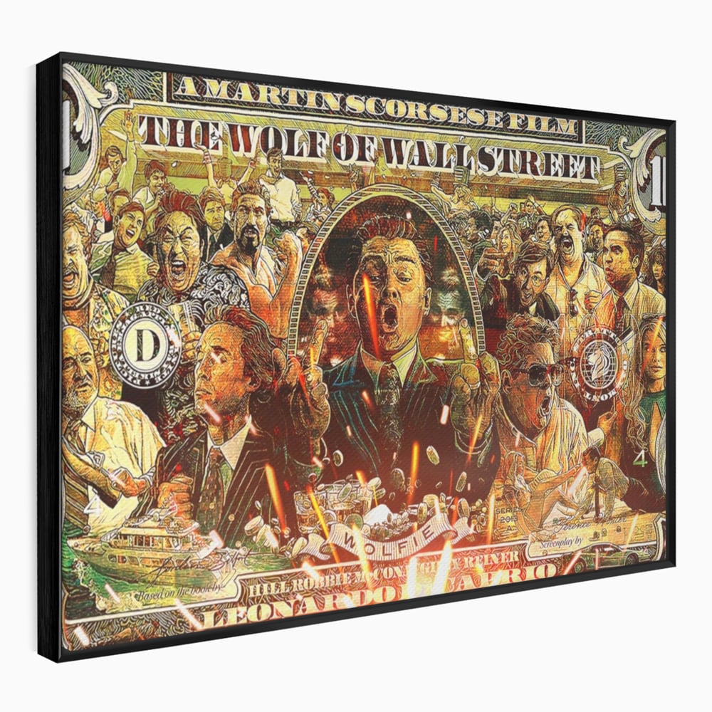 Leinwandbilder Premium LuxCanva® A1164, Wall Street , Dekorativ, Amerikanischer Film, DiCaprio, Der Wolf, Kräftige Farben
