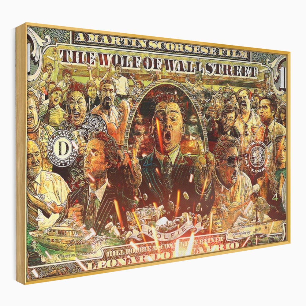 Leinwandbilder Premium LuxCanva® A1164, Wall Street , Dekorativ, Amerikanischer Film, DiCaprio, Der Wolf, Kräftige Farben