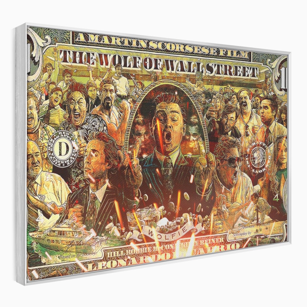 Leinwandbilder Premium LuxCanva® A1164, Wall Street , Dekorativ, Amerikanischer Film, DiCaprio, Der Wolf, Kräftige Farben