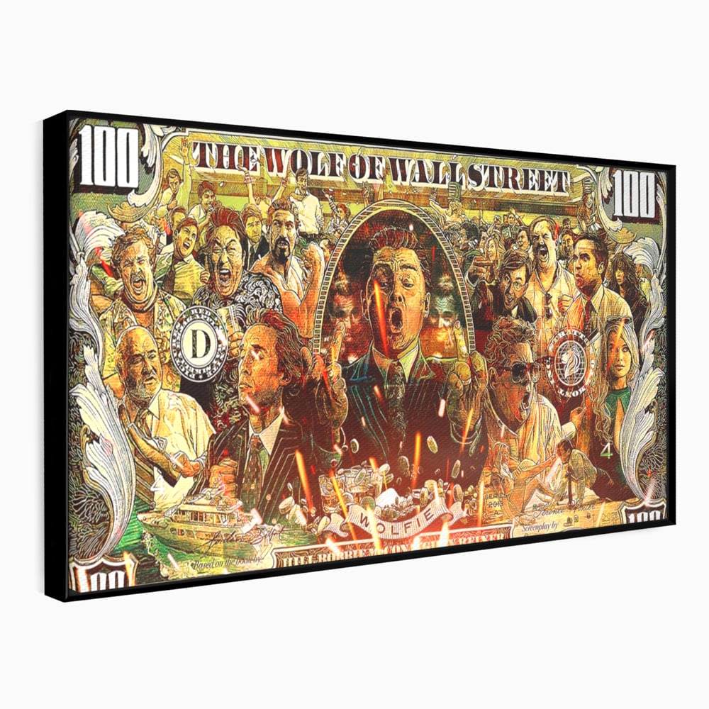 Leinwandbilder Premium LuxCanva® A1164, Wall Street , Dekorativ, Amerikanischer Film, DiCaprio, Der Wolf, Kräftige Farben