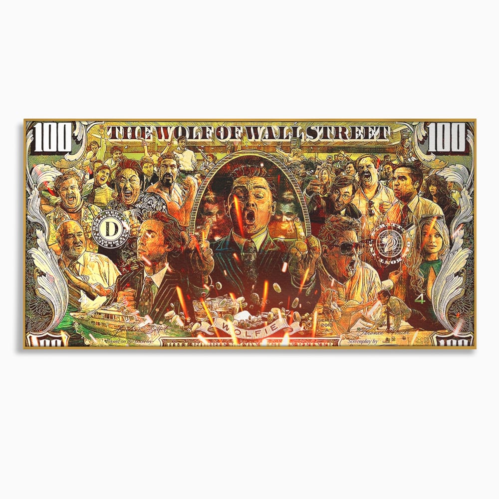Leinwandbilder Premium LuxCanva® A1164, Wall Street , Dekorativ, Amerikanischer Film, DiCaprio, Der Wolf, Kräftige Farben