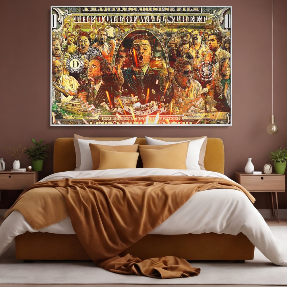 Leinwandbilder Premium LuxCanva® A1164, Wall Street , Dekorativ, Amerikanischer Film, DiCaprio, Der Wolf, Kräftige Farben