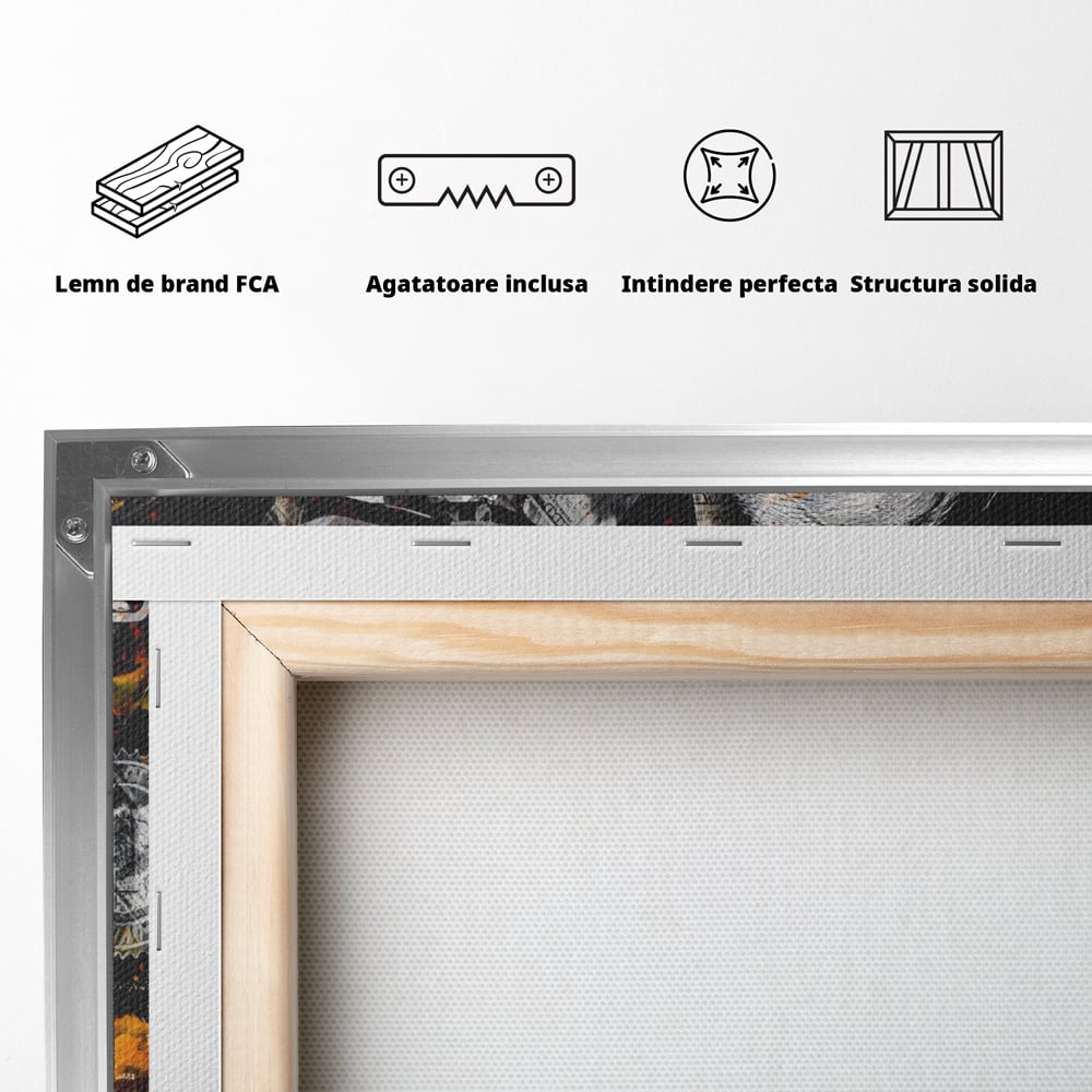 Tablou Canvas Premium LuxCanva® A1166, Dollar Bull , Decorativ, Benjamin Franklin, Cash, USD, Culori Vibrante