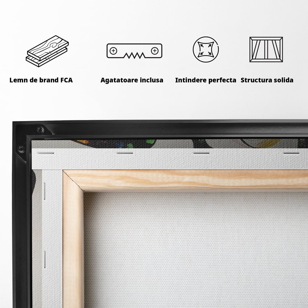 Tablou Canvas Premium LuxCanva® A1168, Crazy Frog , Decorativ, Living, Broasca, Ochelari, Culori Vibrante