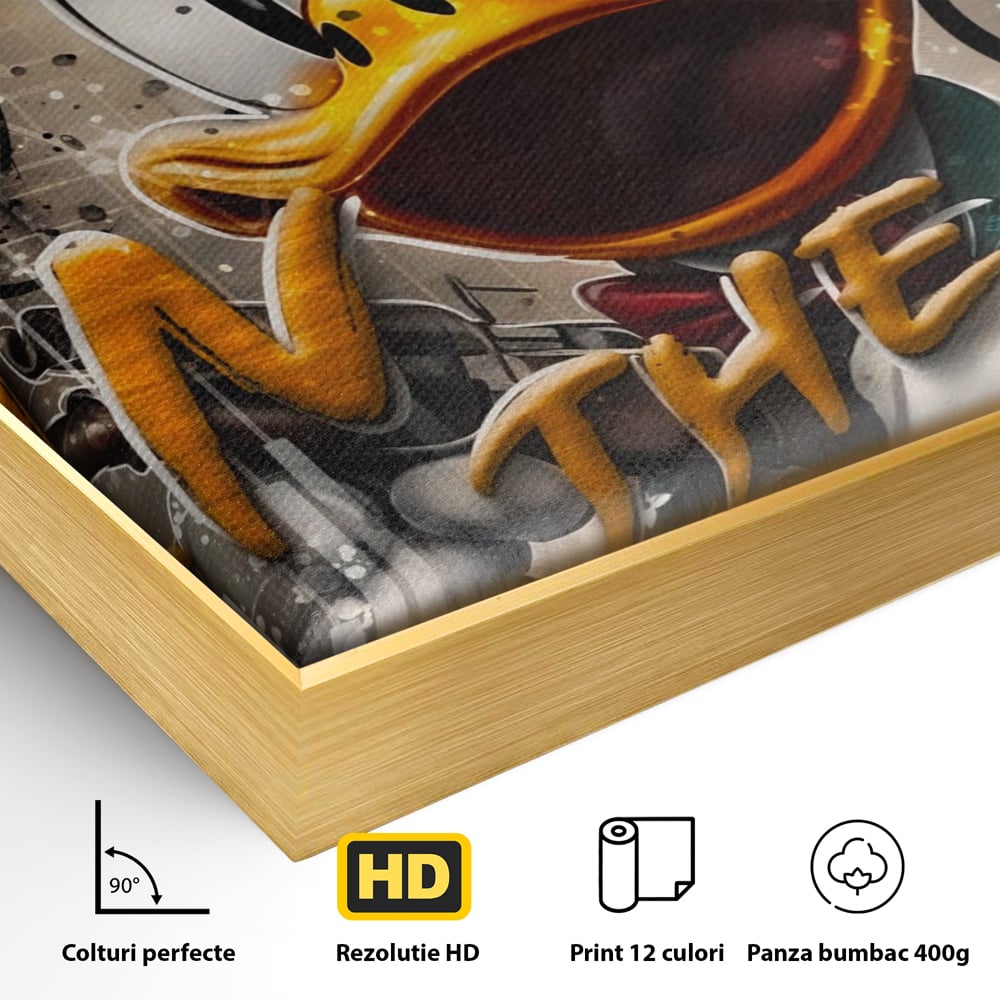 Leinwand Wandkunst Leinwand Wandkunst Premium LuxCanva® A1169, Muss lustig sein, Dekorativ, Wohnen, Dagobert Duck, Cartoons, Schlafzimmer, Kräftige Farben