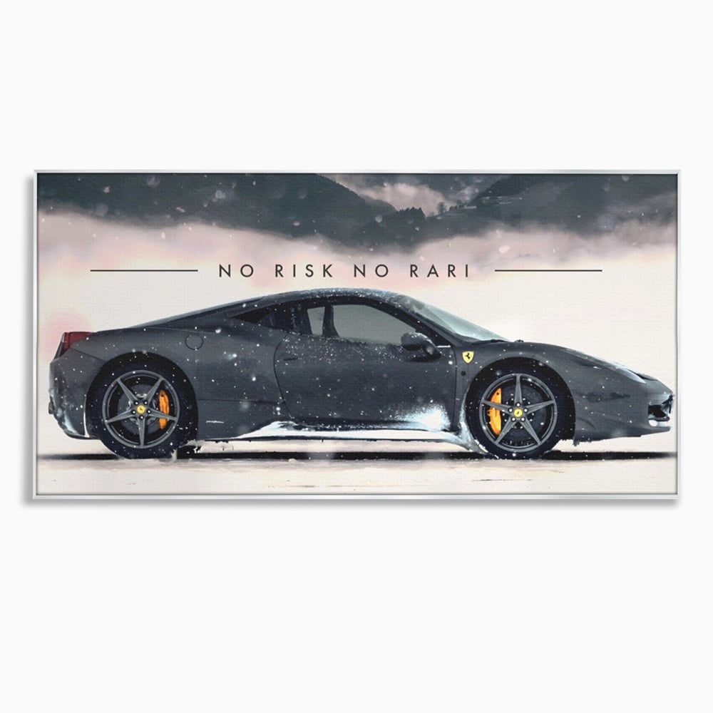 Leinwandbilder Premium LuxCanva® A1170, No Risk No Rari , Motivierend, Wohnen, Leben, Auto, Ferrari, Ferrari, Schlafzimmer, Leuchtende Farben