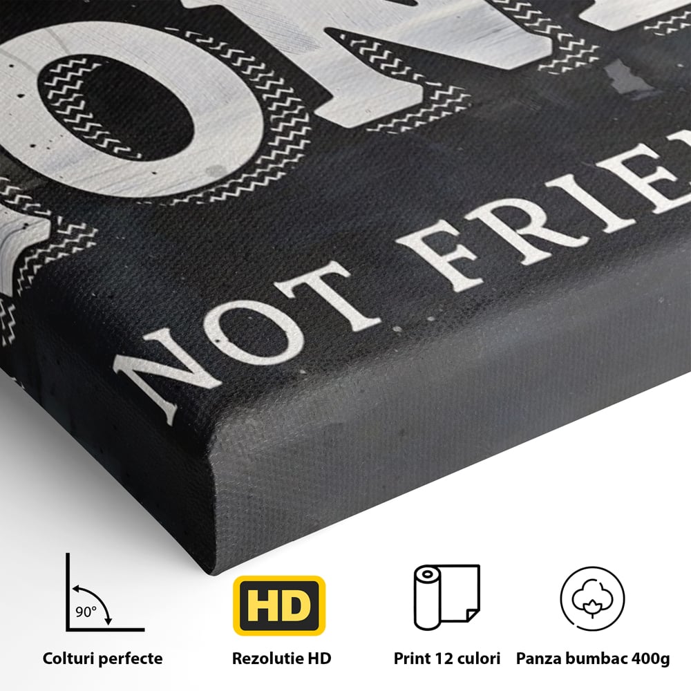Leinwandbilder Premium LuxCanva® A1171, Make Money Not Friends , Motivierend, Wohnen, Schlafzimmer, Leben, Geld, Lebendige Farben