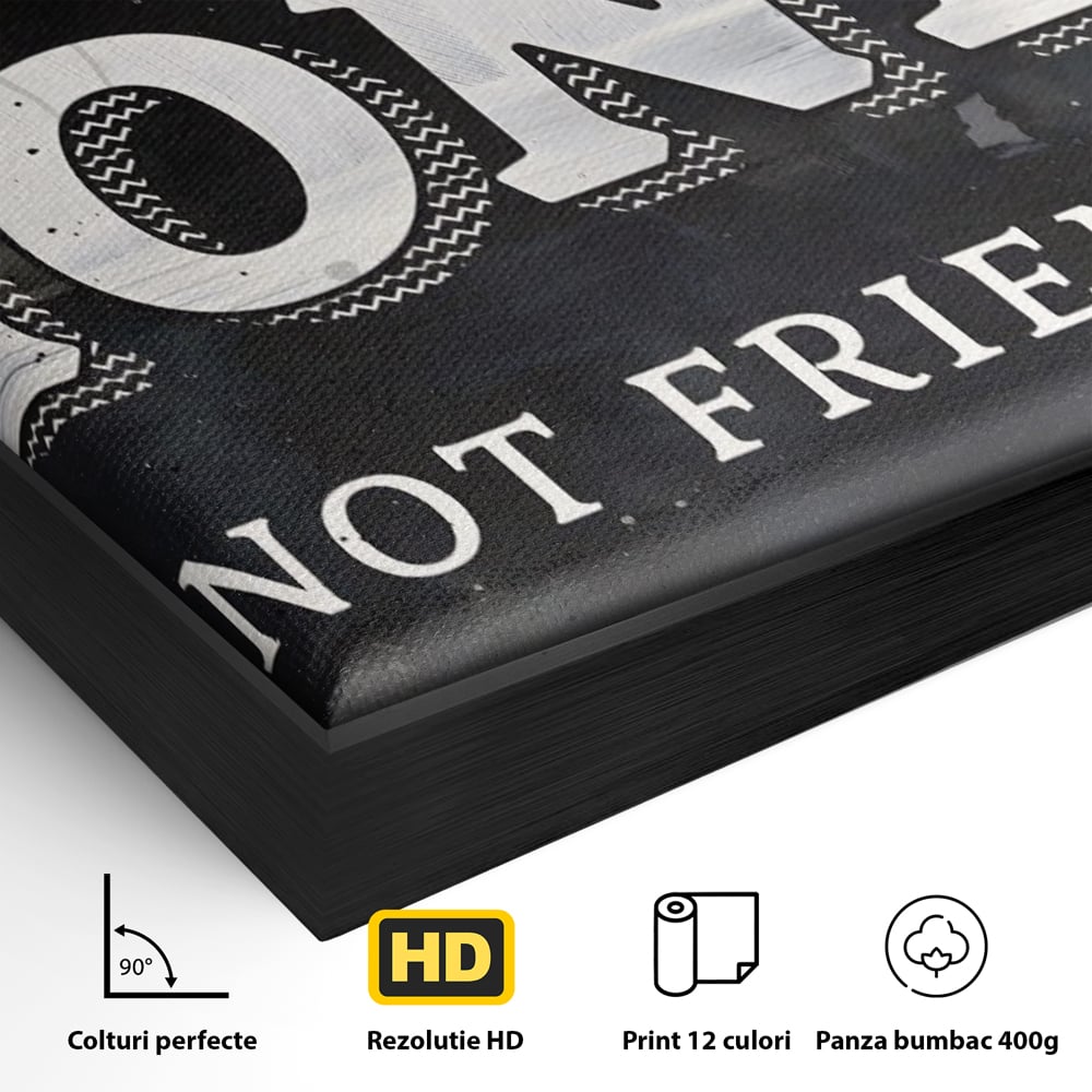 Leinwandbilder Premium LuxCanva® A1171, Make Money Not Friends , Motivierend, Wohnen, Schlafzimmer, Leben, Geld, Lebendige Farben