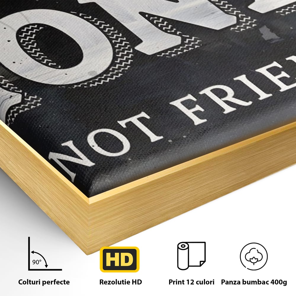 Leinwandbilder Premium LuxCanva® A1171, Make Money Not Friends , Motivierend, Wohnen, Schlafzimmer, Leben, Geld, Lebendige Farben