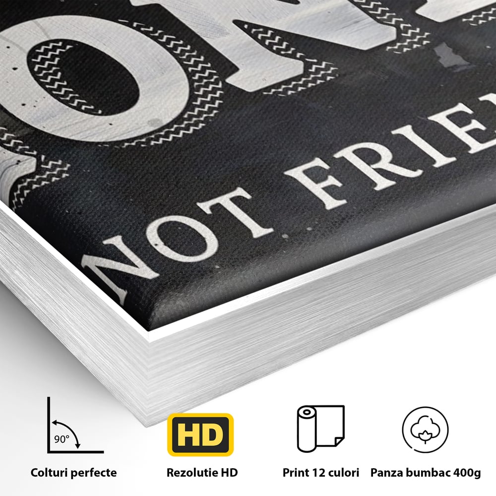 Leinwandbilder Premium LuxCanva® A1171, Make Money Not Friends , Motivierend, Wohnen, Schlafzimmer, Leben, Geld, Lebendige Farben