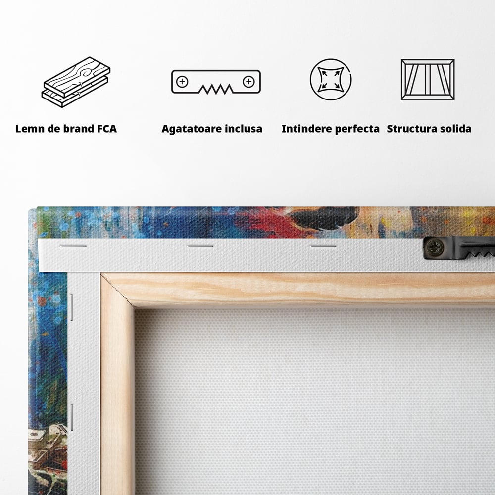 Tablou Canvas Premium LuxCanva® A1172, Money Men , Motivational, Living, Birou, Bani, Leonardo DiCaprio, Culori Vibrante