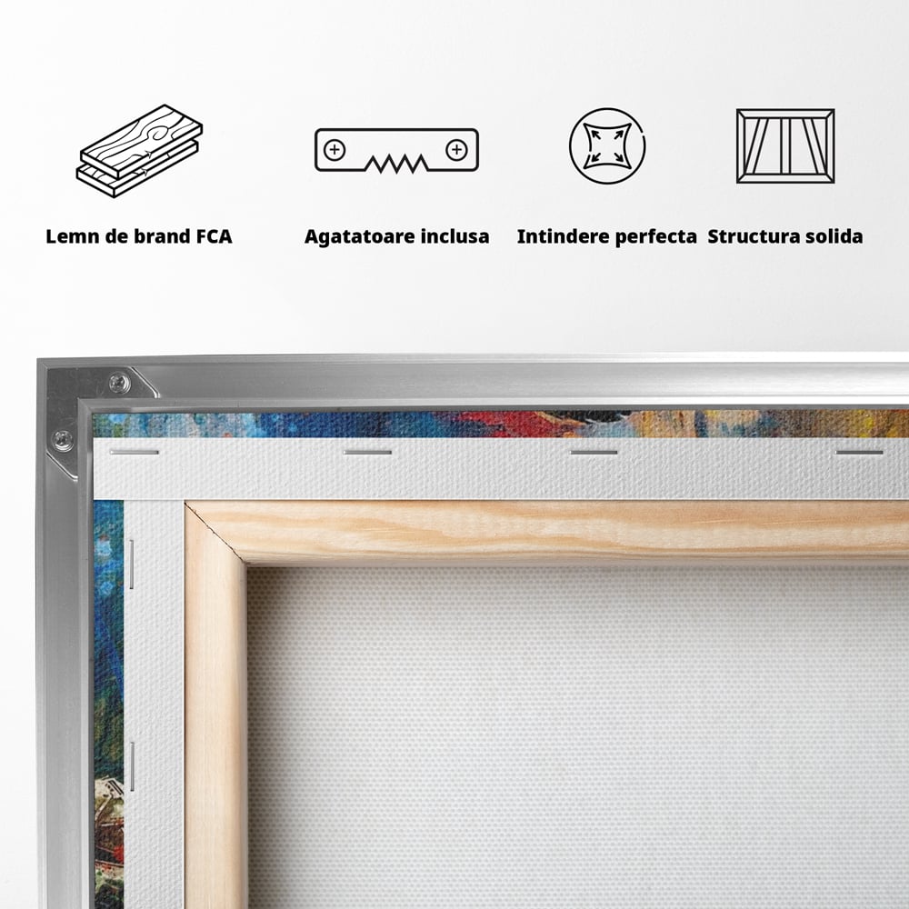 Tablou Canvas Premium LuxCanva® A1172, Money Men , Motivational, Living, Birou, Bani, Leonardo DiCaprio, Culori Vibrante