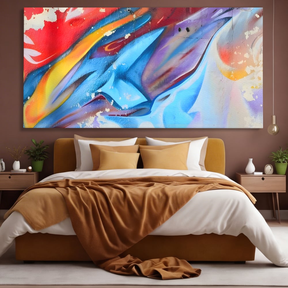 Tablou Canvas Premium LuxCanva® A1174, Colorful Graffiti ,Graffiti, Multicolor, Birou, Culori Vibrante