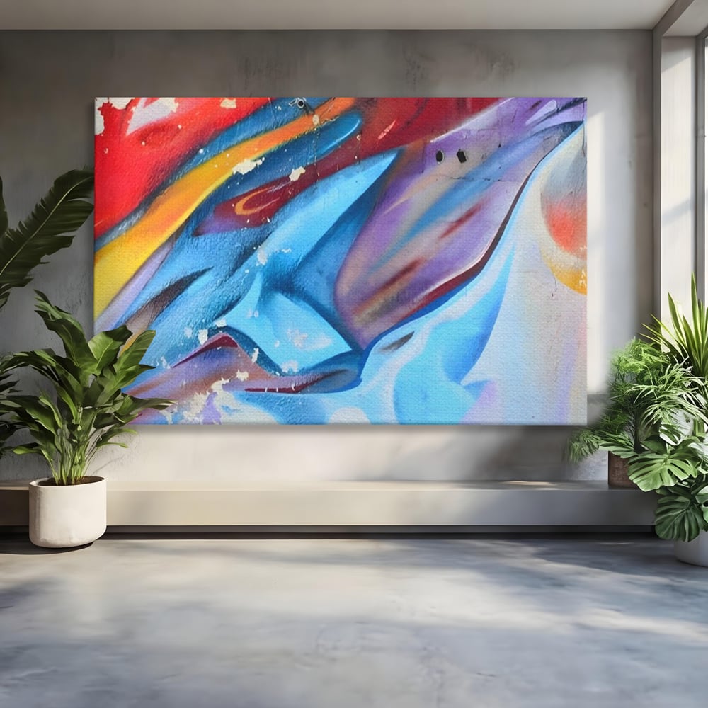 Tablou Canvas Premium LuxCanva® A1174, Colorful Graffiti ,Graffiti, Multicolor, Birou, Culori Vibrante